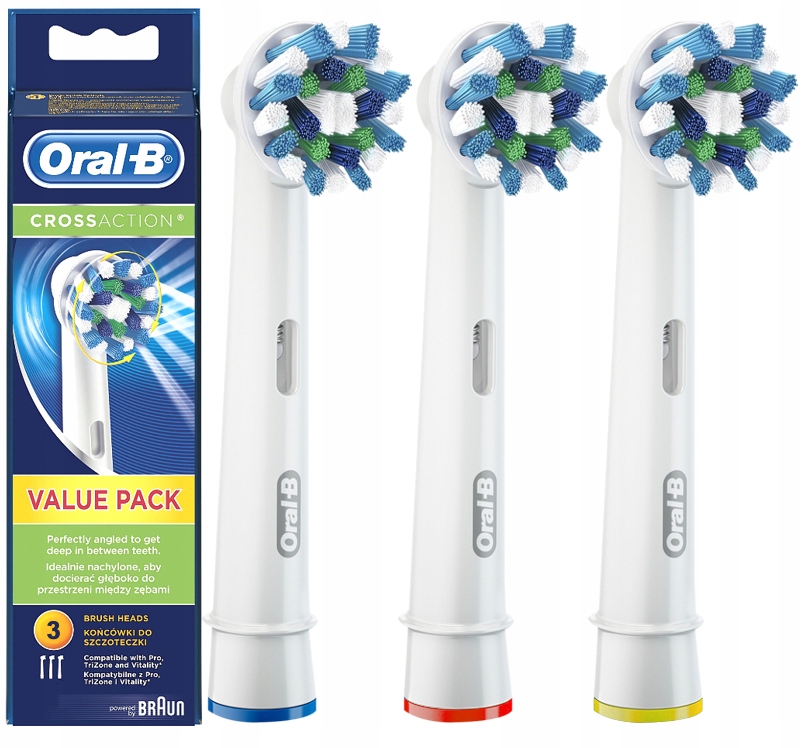 

Oral-b Cross Action 100% Oryginalna Końcówka 3 x