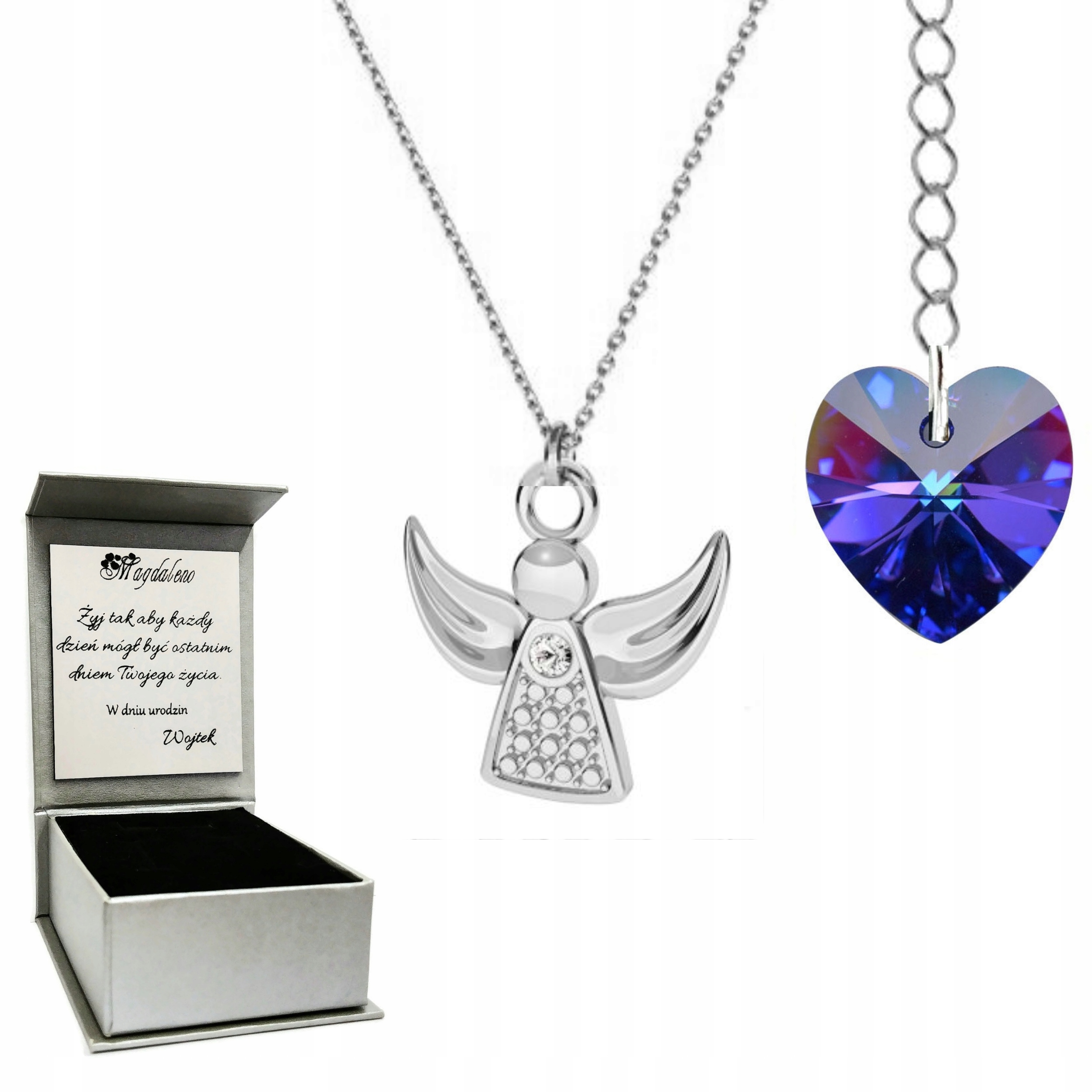 

Naszyjnik Komunia Grawer Anioł Aniołek Srebro 925