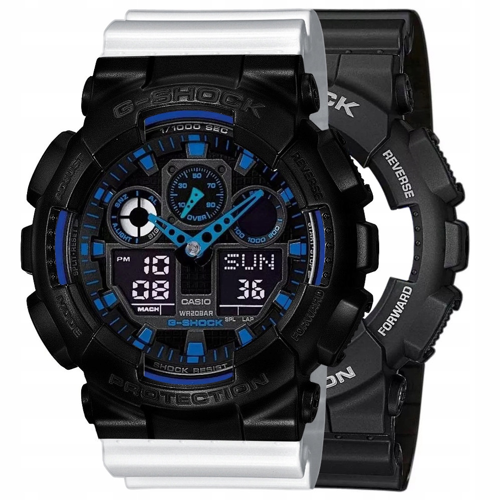 Sada G-shock GA-100-1A2ER Černá Bílá