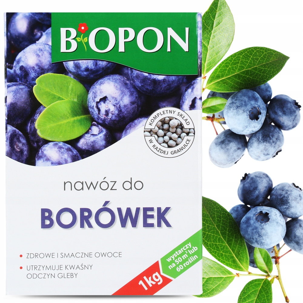 

Nawóz Granulowany Borówek Roślin Kwaśnolubnych 1kg