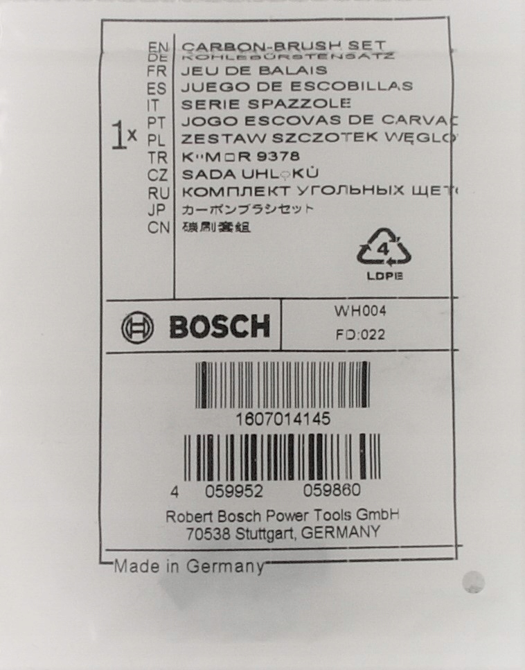 

Szczotki Bosch 5x8x15mm 2szt.kpl oryginalne