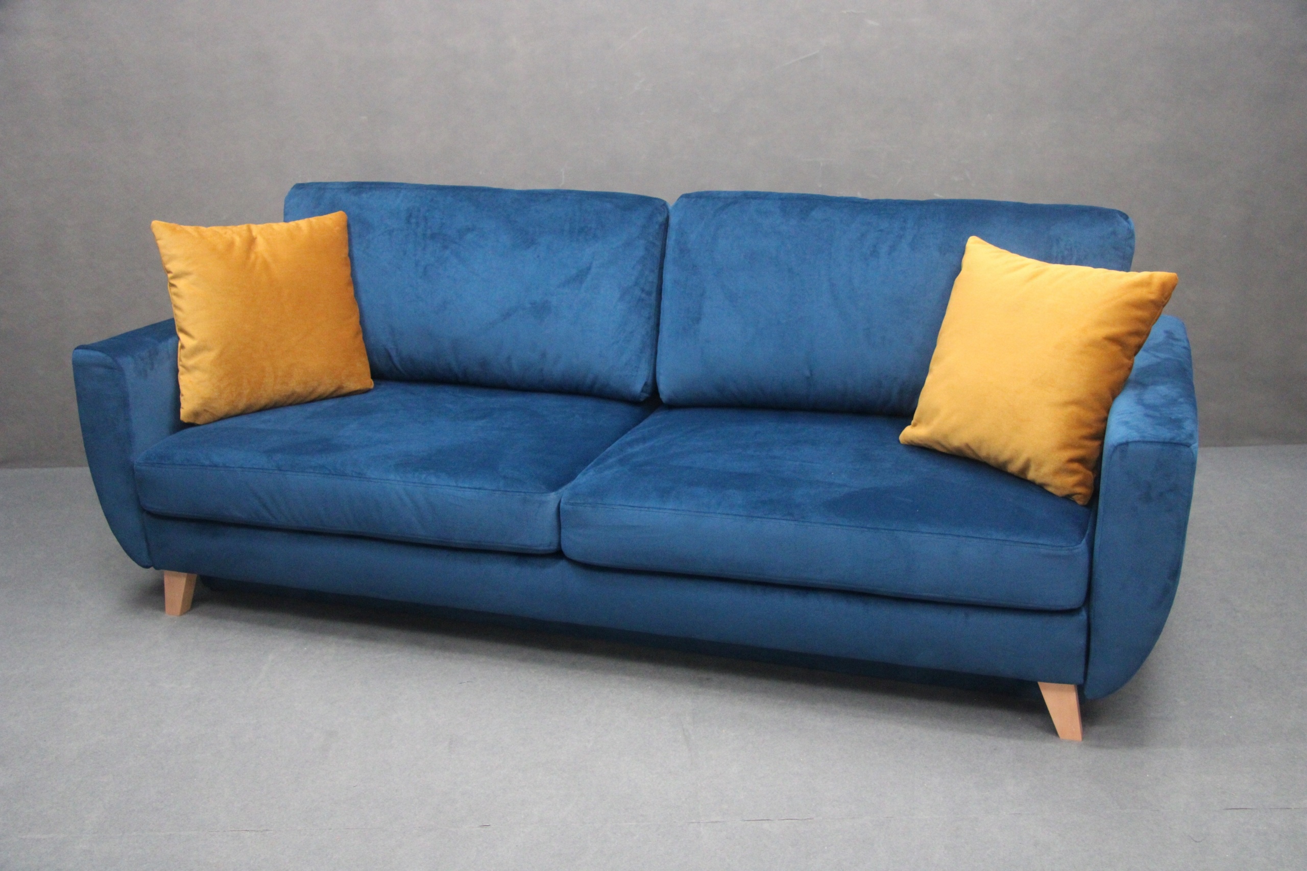 

Sofa Rozkładana 230 Kanapa Granatowa Loft Tkanina