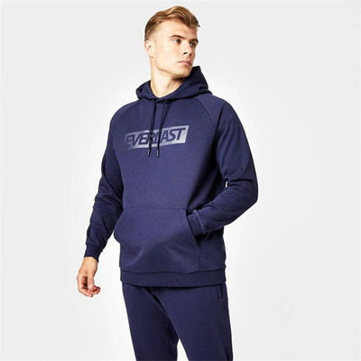 Pánská mikina Everlast M, modrá, s kapucí, zateplená klokanka