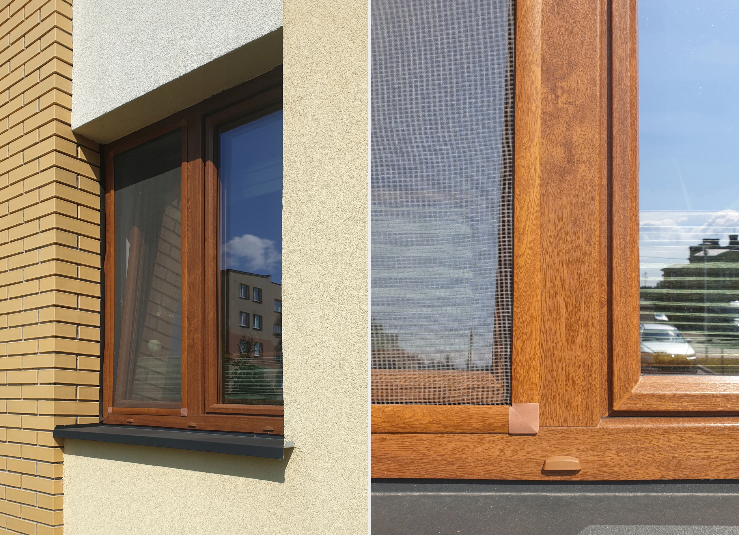 MOSKITIERA OKIENNA siatka DREWNOPODOBNY PROFIL Marka inna