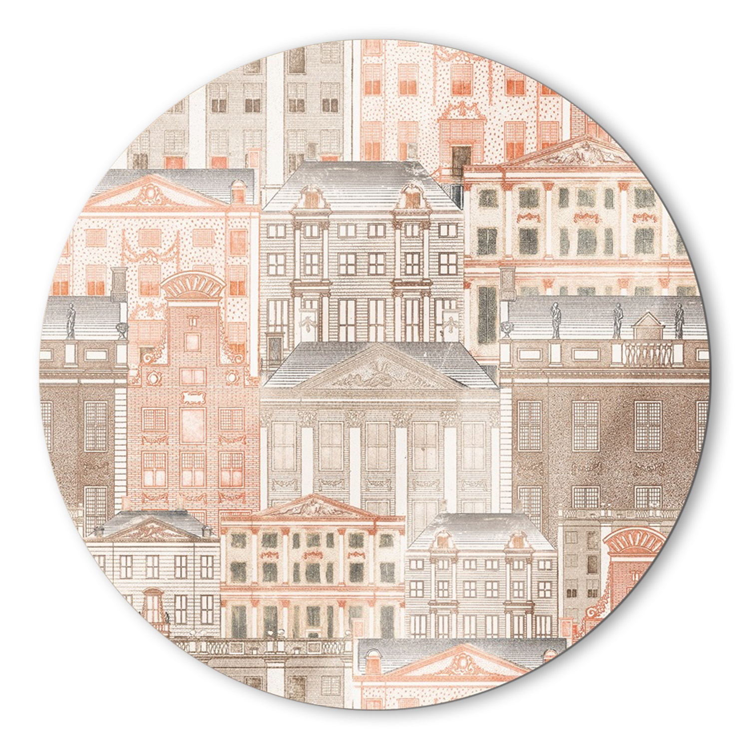 Sklenený obraz dekorácia Domy v Amsterdame fi100