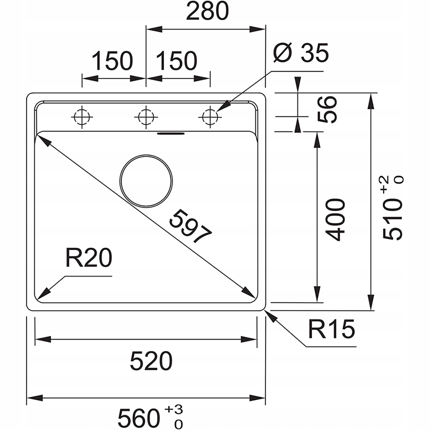 Zlew Franke Maris MRG 610-52 granit czarny mat Marka inna