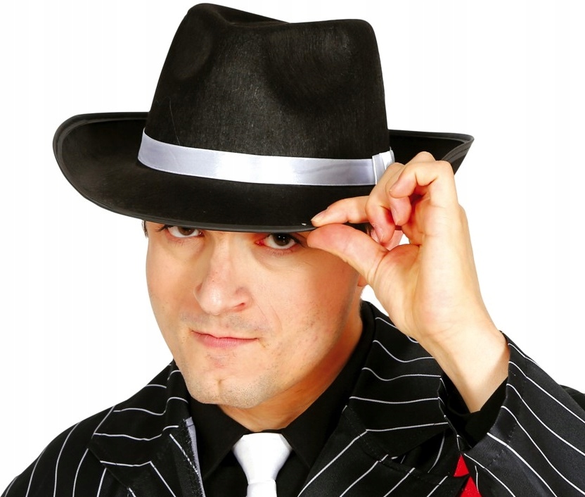 

Kapelusz Gangsterski Al Capone Czarny Kawalerski