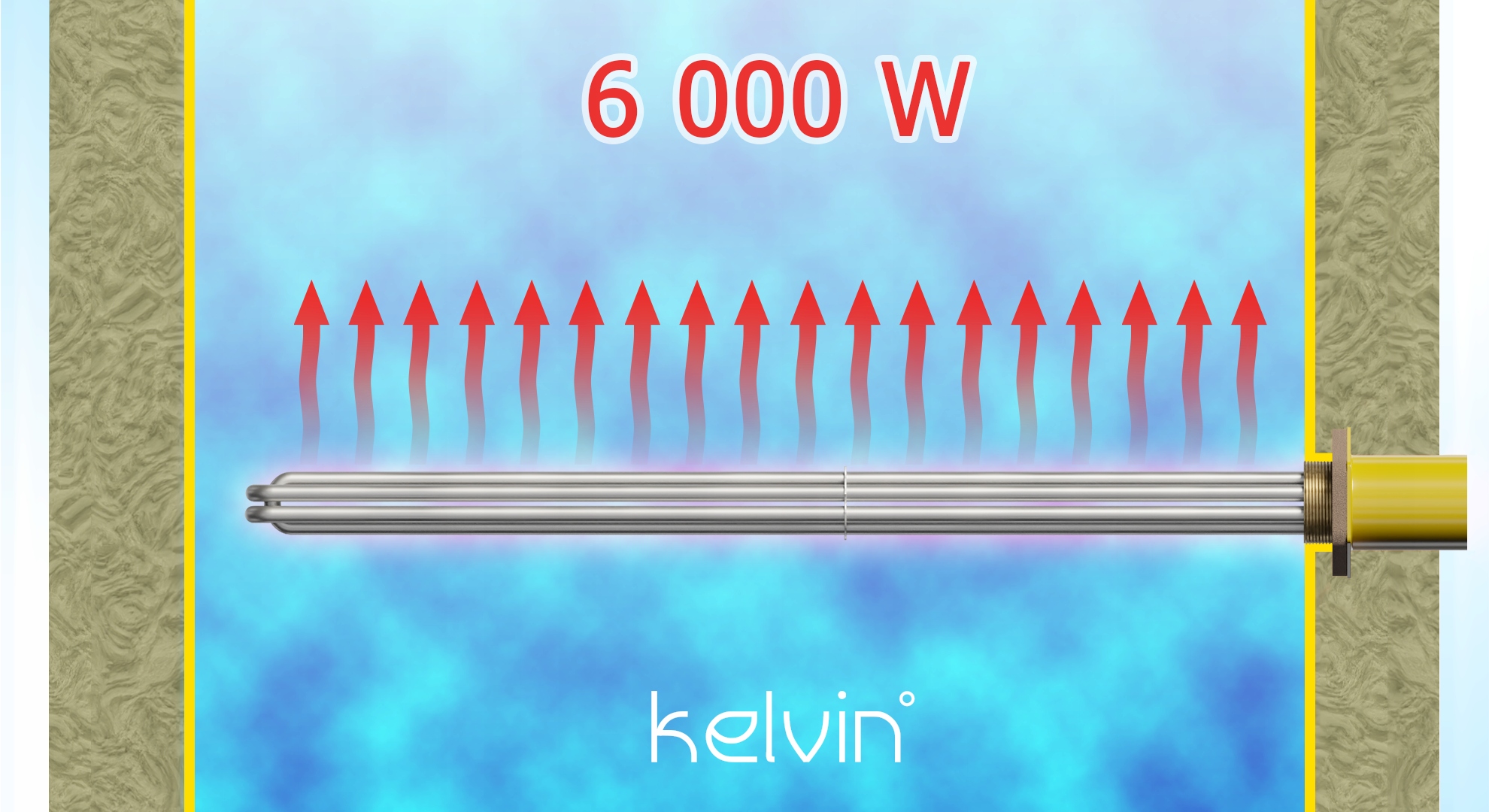 Zespół grzejny grzałka do bufora Kelvin 6 kW 45 Kod producenta 6 kW 45