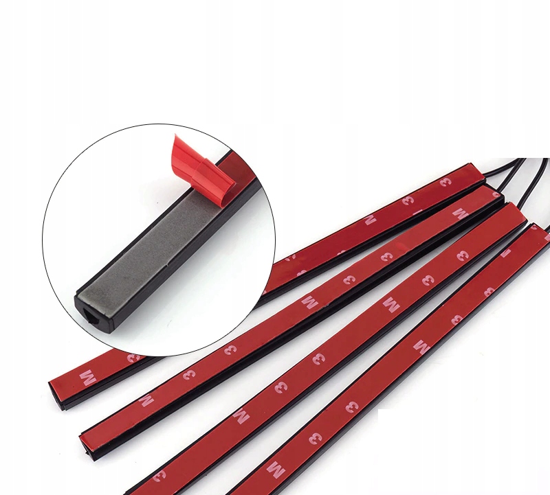 Oswietlenie Samochodu x12 LED USB Paski RGB Pilot Producer other