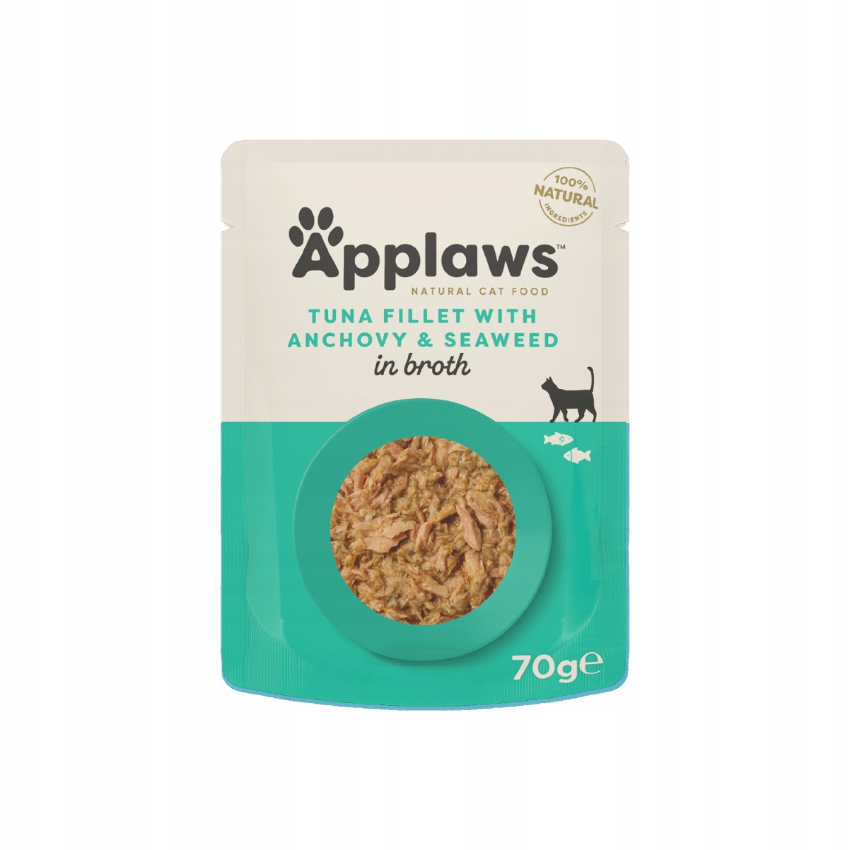 Applaws Premium Mokré krmivo pro kočky 100% tuňák Anchois mořské řasy 12 x 70 g