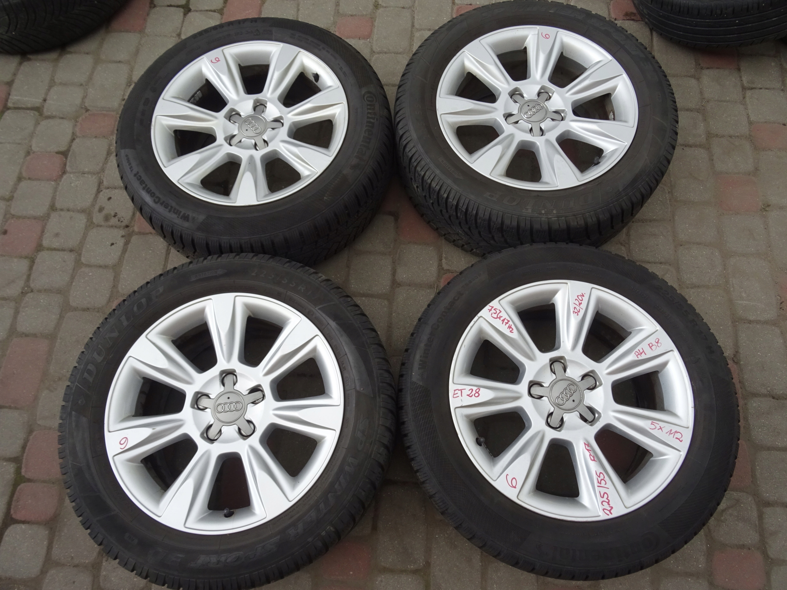 AUDI A4 B8 КОЛЕСА ДИСКИ С ШИНЫ 225/55 17