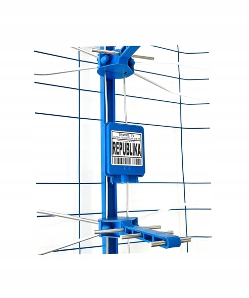 Antena Telewizyjna Republika 1 Siatkowa DVB-T2 z Zasilaczem Impulsowym