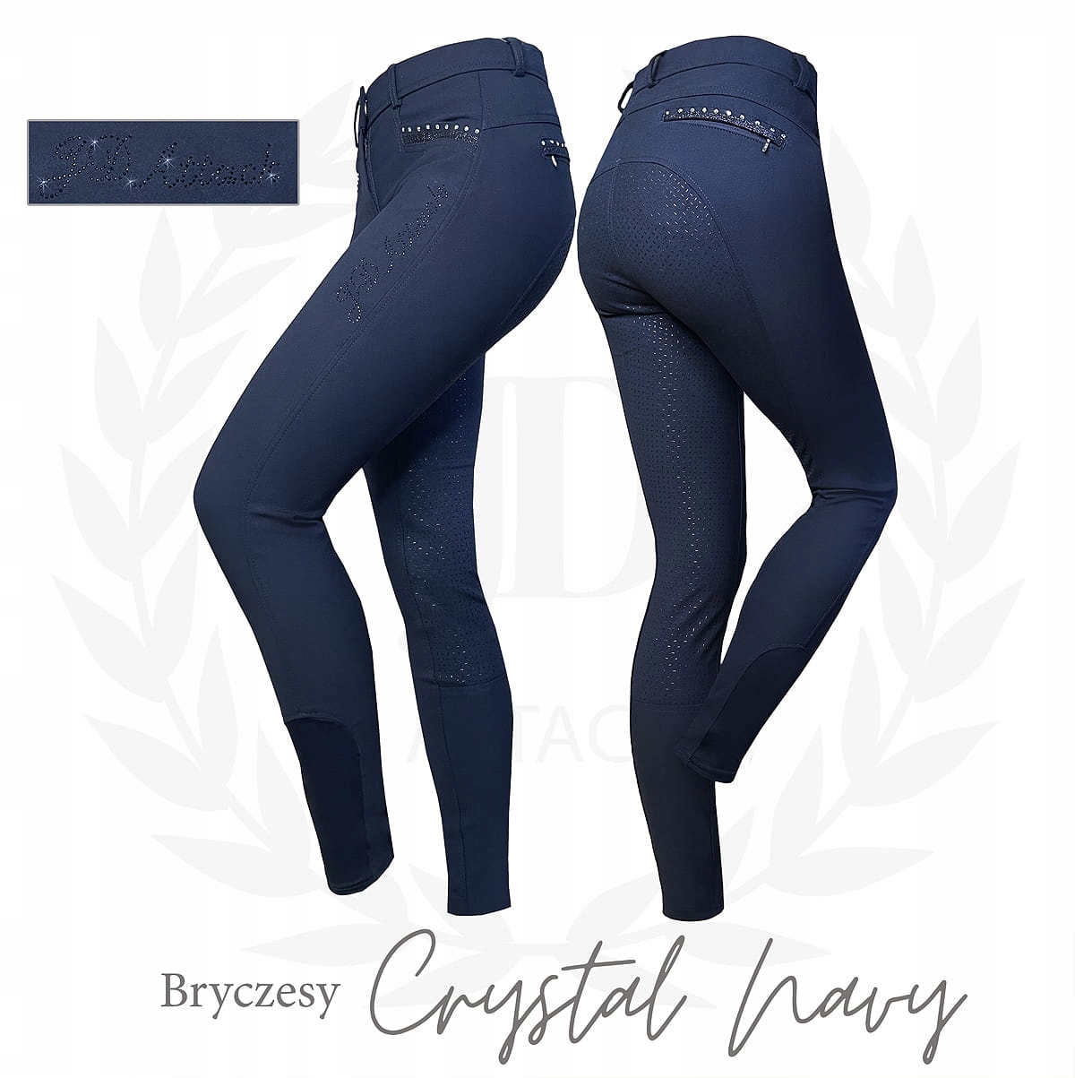 Bryczesy bregginsy leginsy z lejem silikonowym Crystal Jd Attack granat 34
