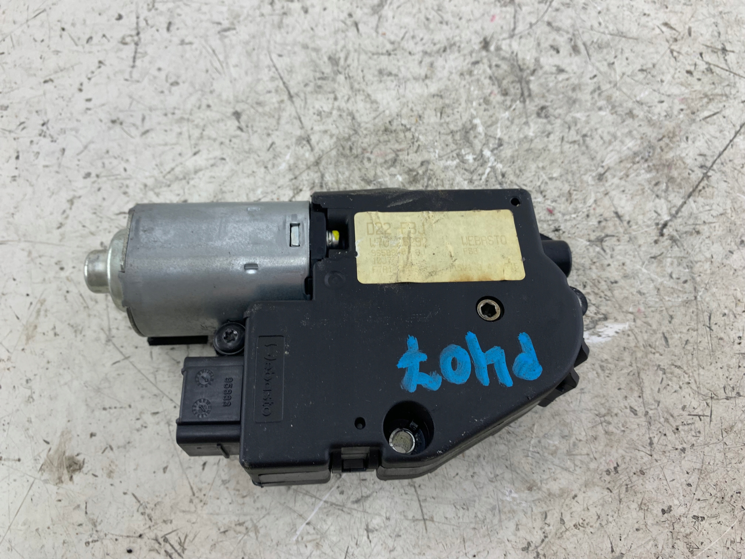 PEUGEOT 407 Micro moteur Toit ouvrant