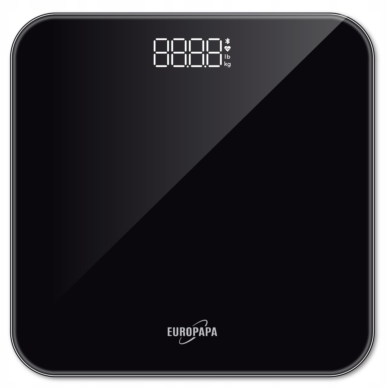 EUROPAPA Waga Łazienkowa Cyfrowa LED 180kg Waga Osobista BMI Czarna — miniatura 2