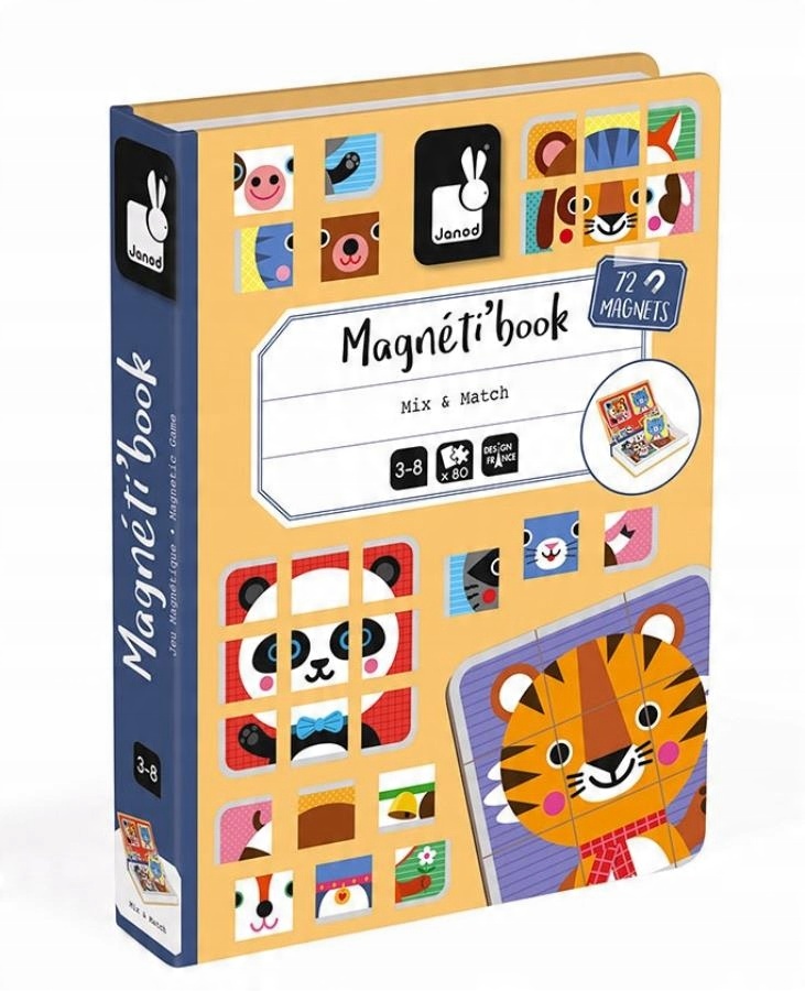 

Układanka puzzle zwierzęta Magnetibook Janod 3+