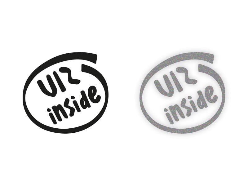 UIZ inside - Naklejka na samochód na auto ODBLASKOWA