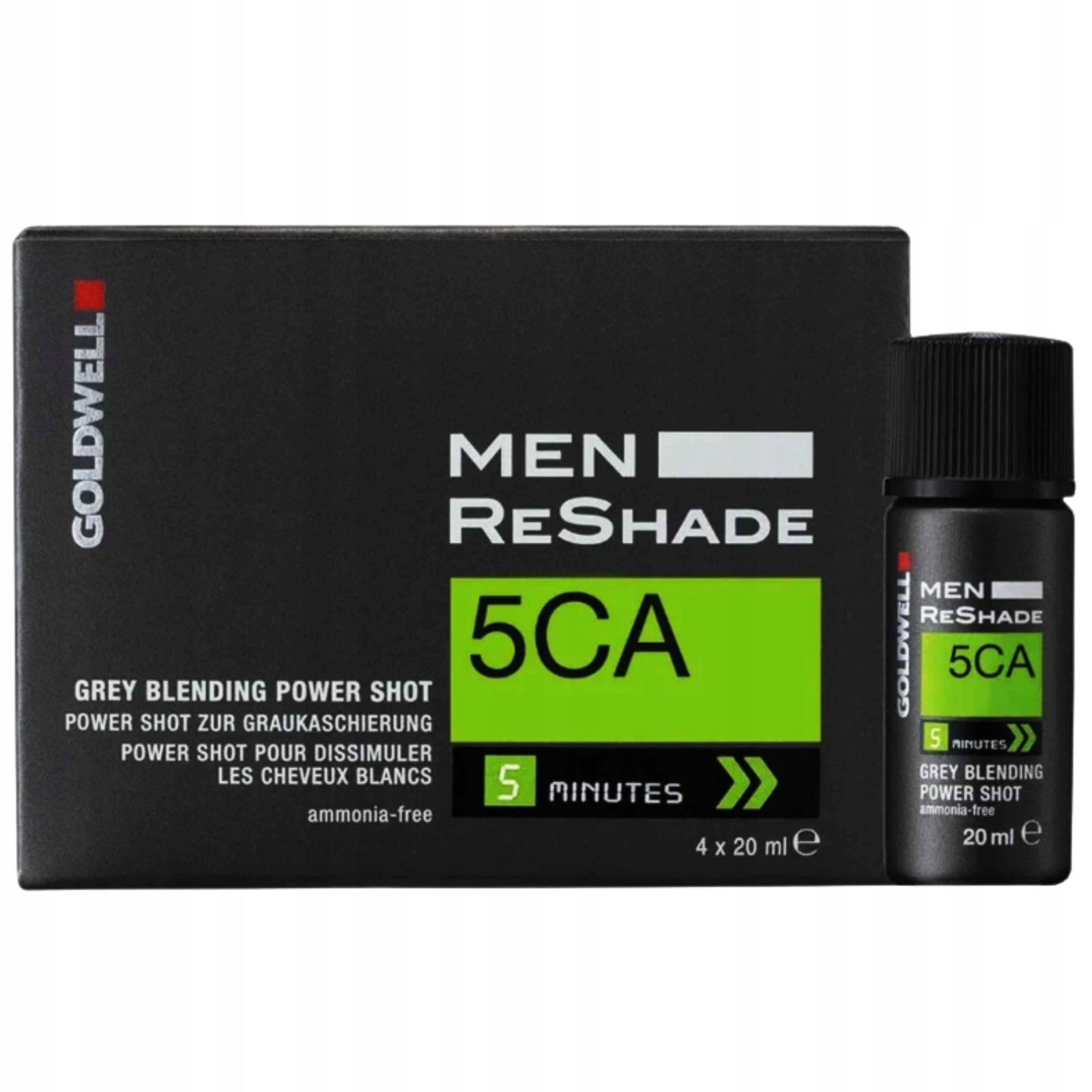 Goldwell Men ReShade 5CA pánský odličovač chladivý popelavý hnědý 4 × 20 ml