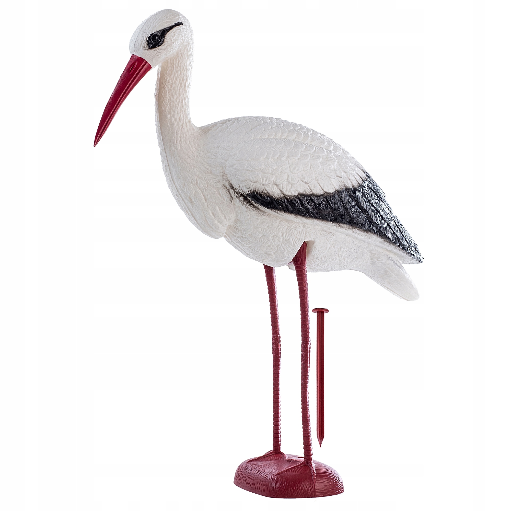 Figurka Zahradní Ozdoba Čáp Stojící 78 cm
