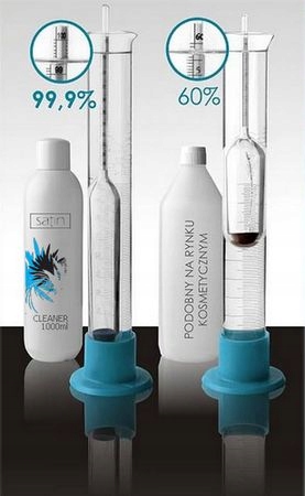 CLEANER 100ml ODTŁUSZCZACZ DO PAZNOKCI ŻELU HYBRYD Zakres pojemności 50-249 ml