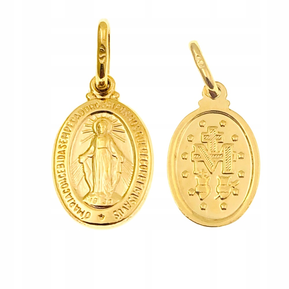 Zlatý Medailonek Přívěsek Matka Boží Zázračná