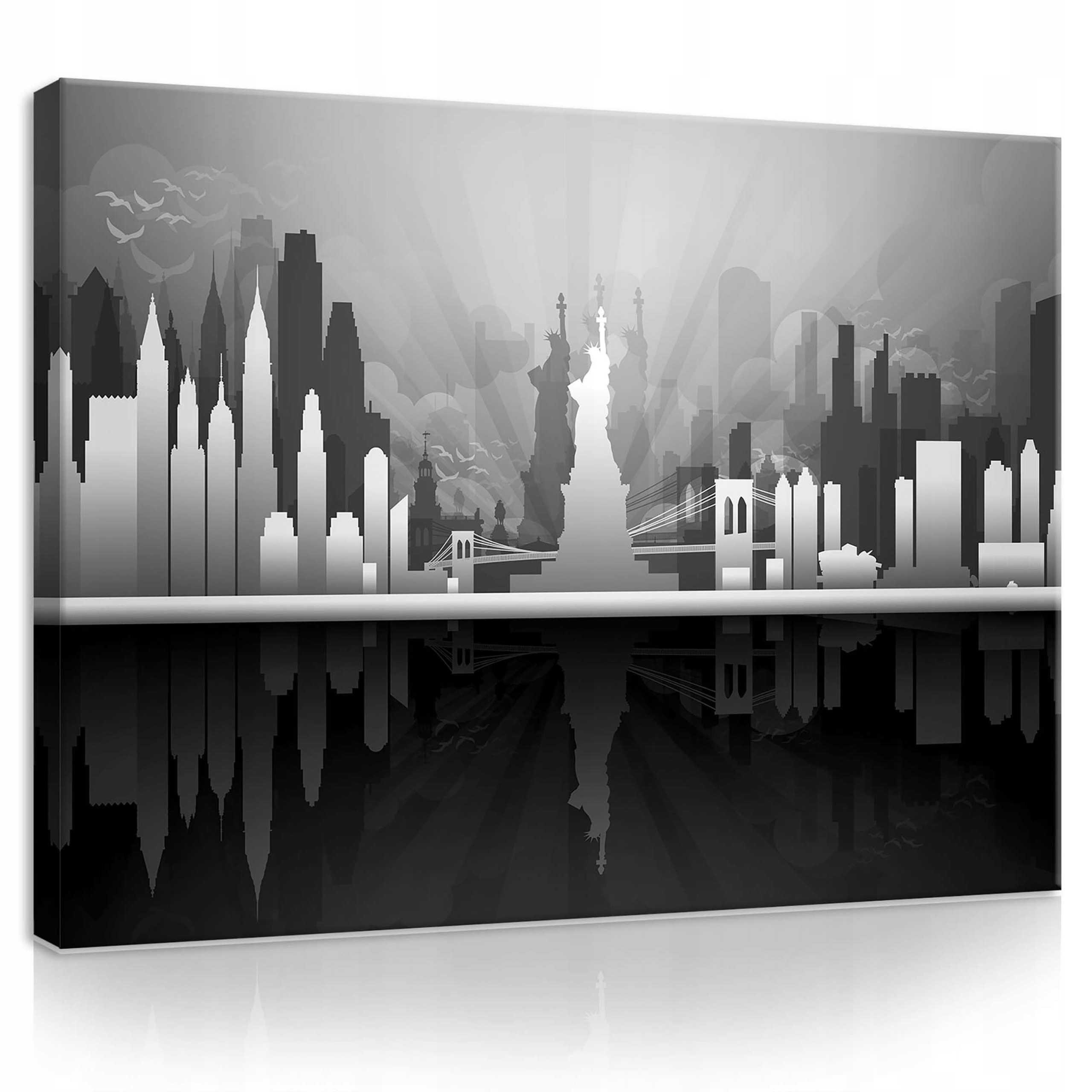 Obraz 80x60 New York krajina města silueta odraz klid Brooklyn