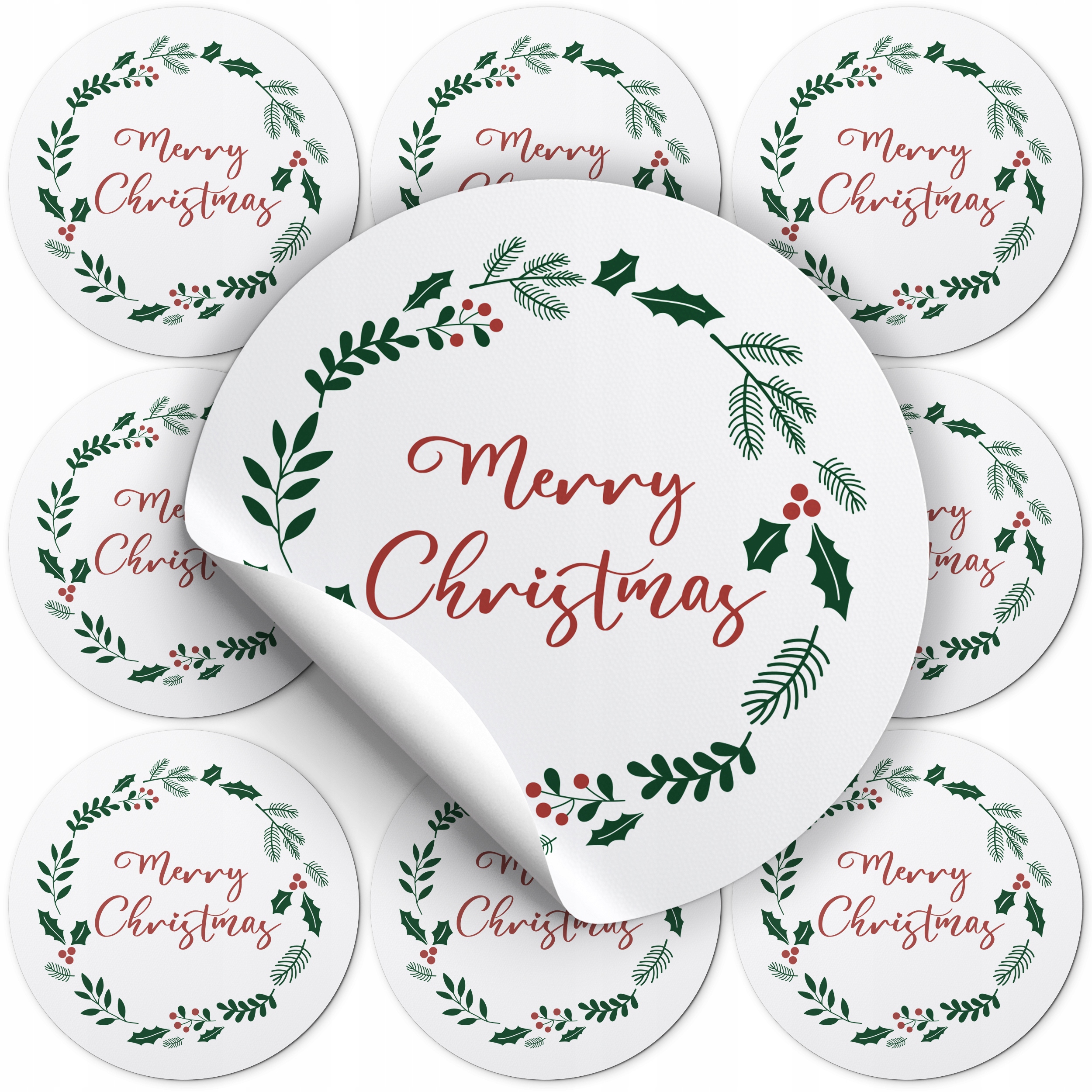 

Naklejki merry christmas ozdobne 10 sztuk Eko