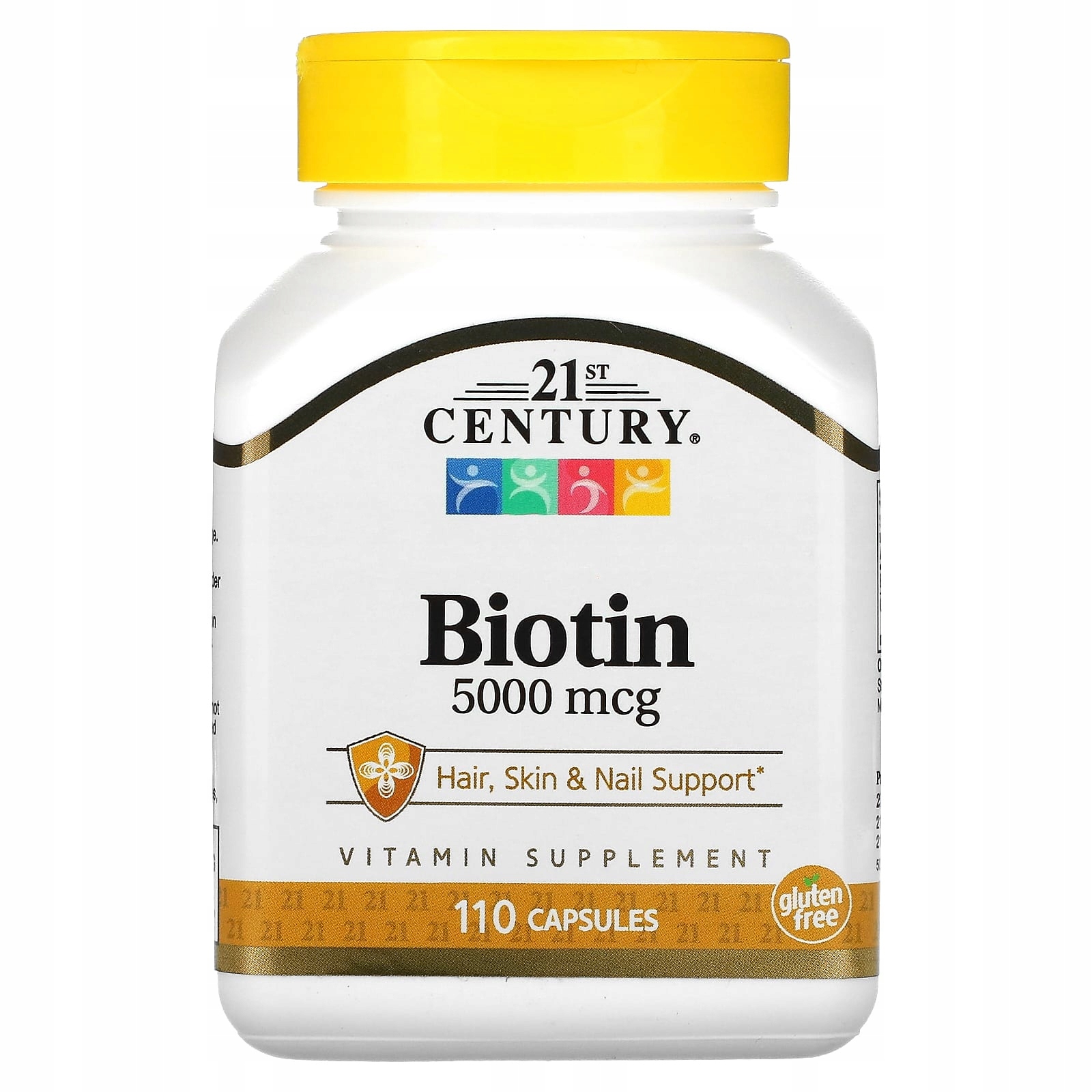 21st Century Biotin 5000 Max biotin Krásné Geste Vlasy 110 kapslí