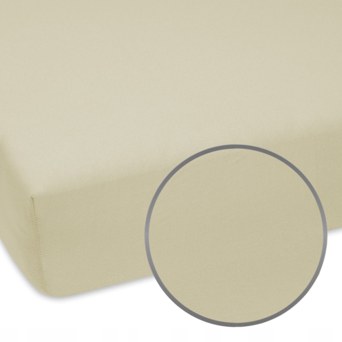 

Prześcieradło Jednolite Grube Jersey Ecru 140x200