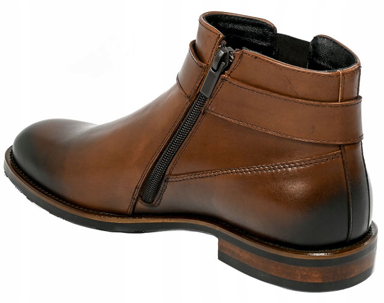 Trzewiki Domeno L5050R-944 Brązowa Skóra Kolor brązowy