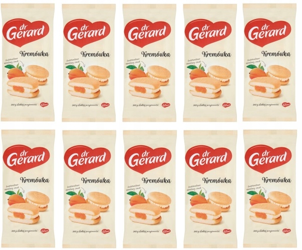 Levně 10 x 330 g Dr Gerard Krémovka zdobená meruňkovou příchutí sušenky Karton