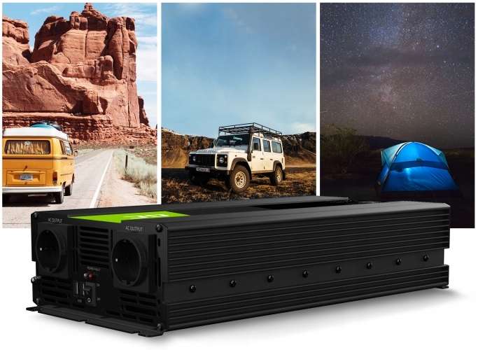 GC PRZETWORNICA 12V230V SAMOCHODOWA NAPIĘCIA 3000W Moc użytkowa 1500 W