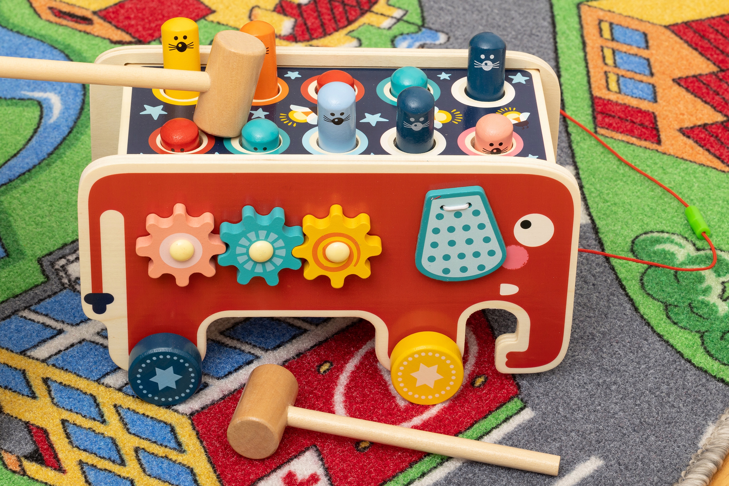 MONTESORRI UKŁADANKA DREWNIANA ZABAWKA SŁOŃ WBIJAK Certyfikaty, opinie, atesty CE