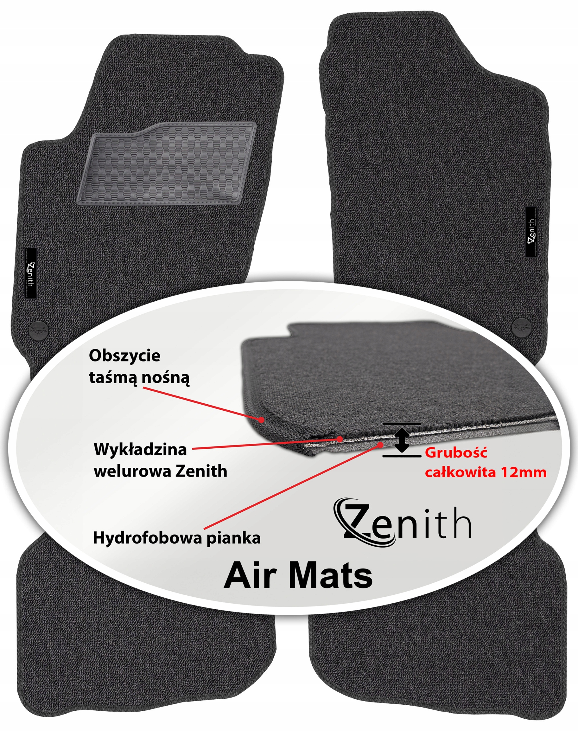 Seat Cordoba II 2002-2009 Velúrové koberčeky do auta Zenith Air Mats