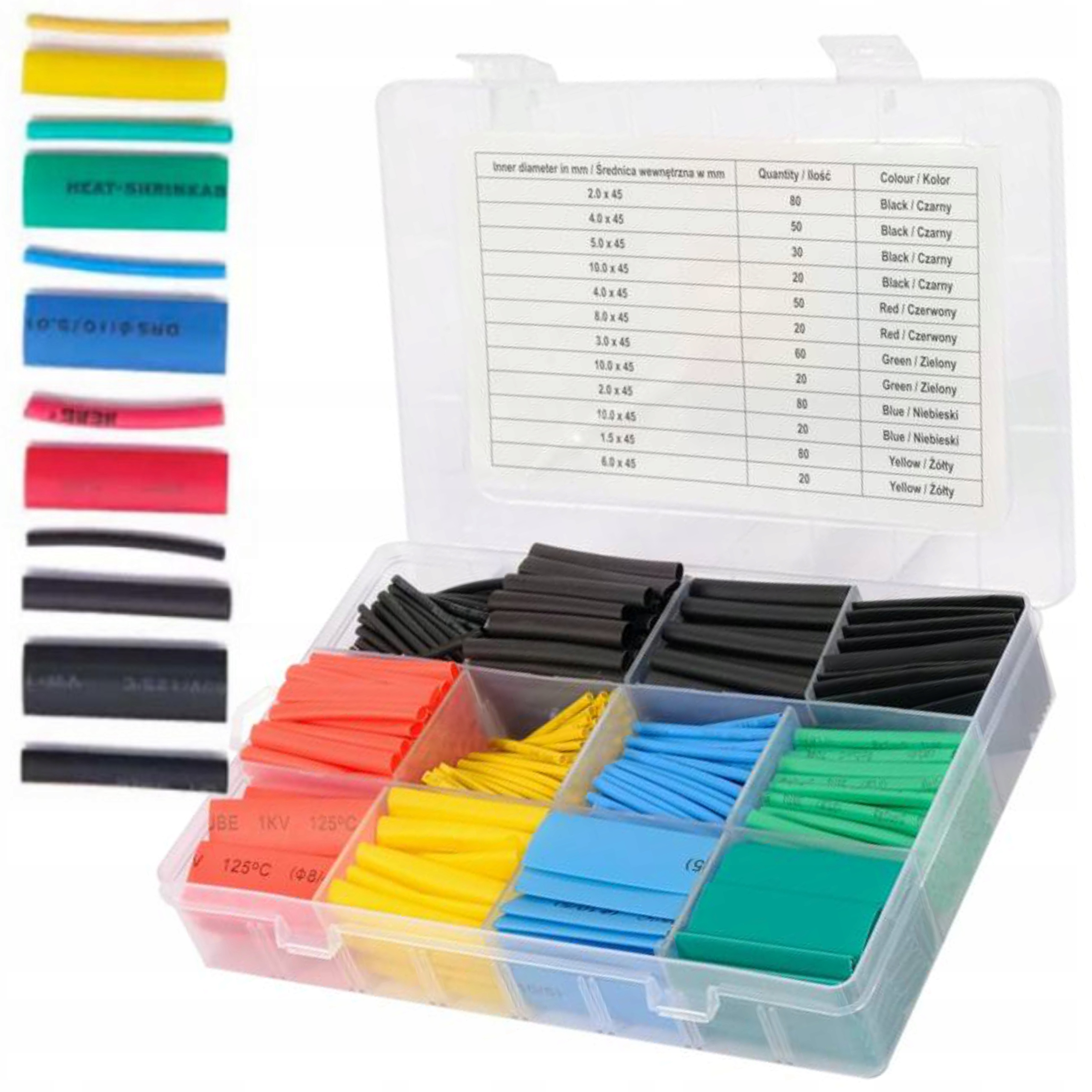 YATO KOSZULKI TERMOKURCZLIWE IZOLACYJNE 530 SZT. Nazwa YT-068672