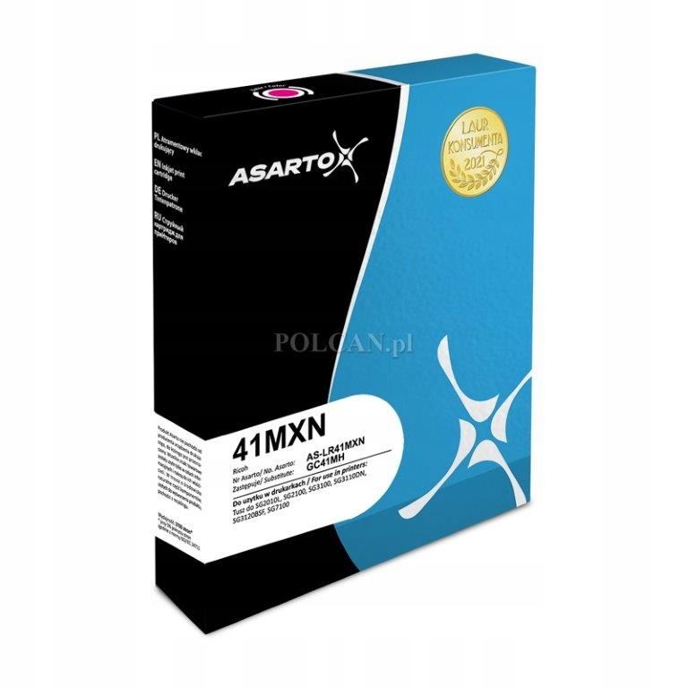 Tusz Asarto do Ricoh GC41M 41MXN pro 405763 2200 str. magenta