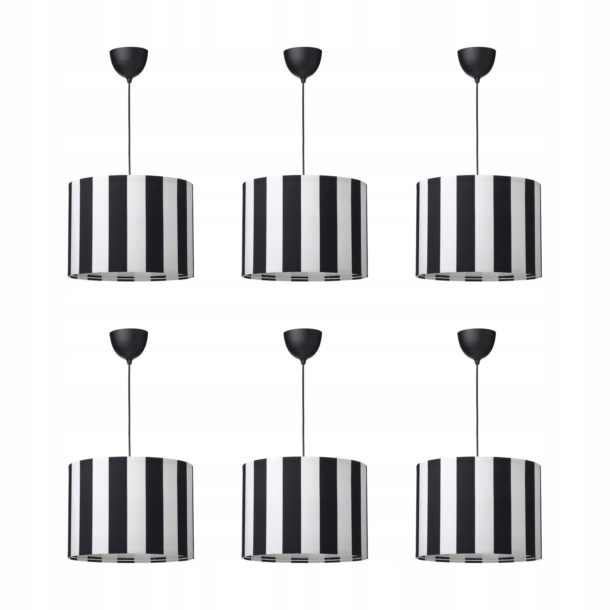 6 szt. Ringsta Havsdjup Lampa wisząca czarny/biały 42 cm