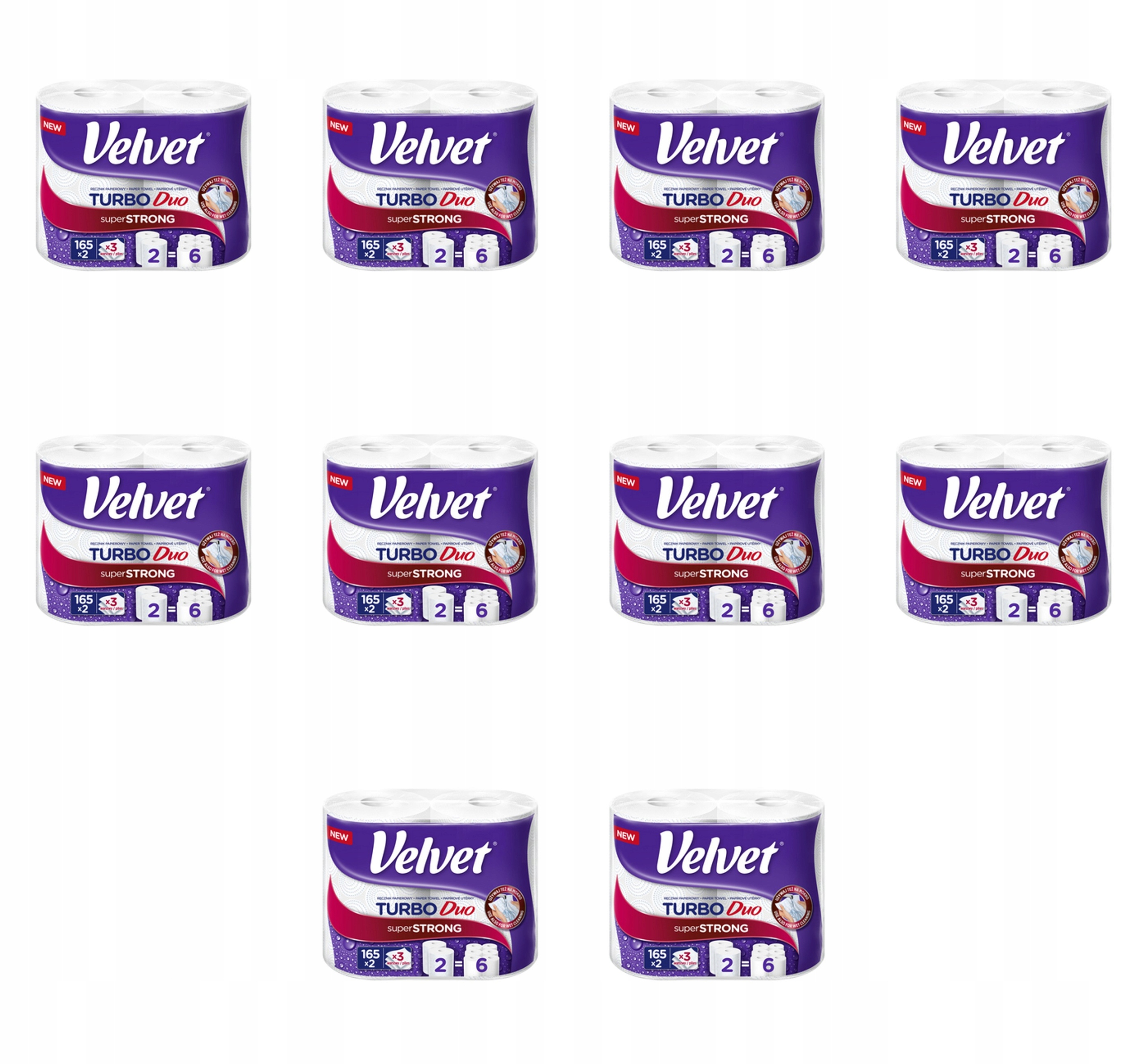 Papírový ručník Velvet Turbo Duo a'2 X10