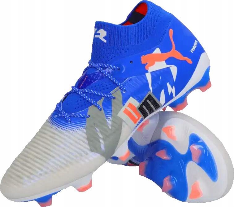 Pánské kopačky lisovky Puma Future 8 Ultimate Forever Fg bílo-modré