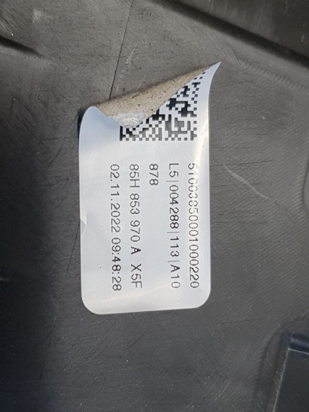 Audi SQ6 e-tron moulding door rear right rear part 85H853970A
