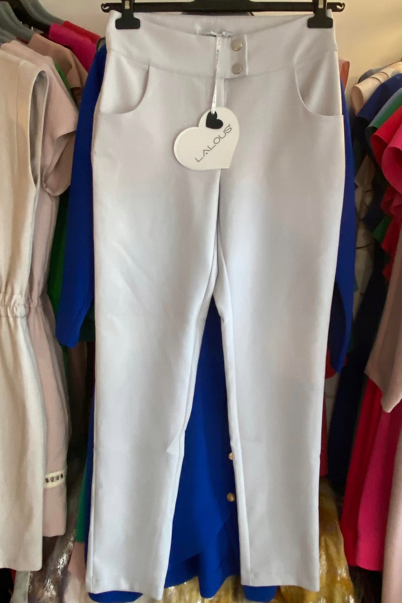 Šedé kalhoty Světlý Lalous 801 vel S