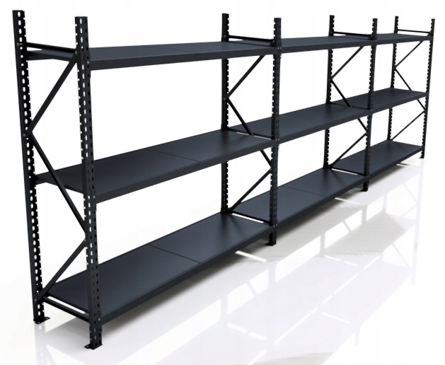 Regał Metalowy Magazynowy Warsztatowy Gr 200X520X60 MOP3 350 kg Na Półkę