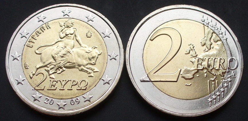 Grecja 2009 2€.KM#215.......3785