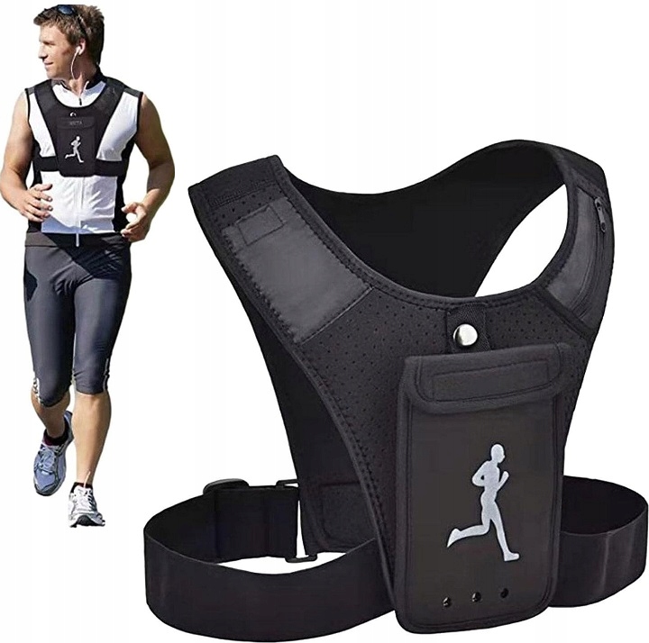 SZELKI ODBLASKOWE KAMIZELKA ODBLASKOWA OSTRZEGAWCZA REGULOWANA DO BIEGANIA