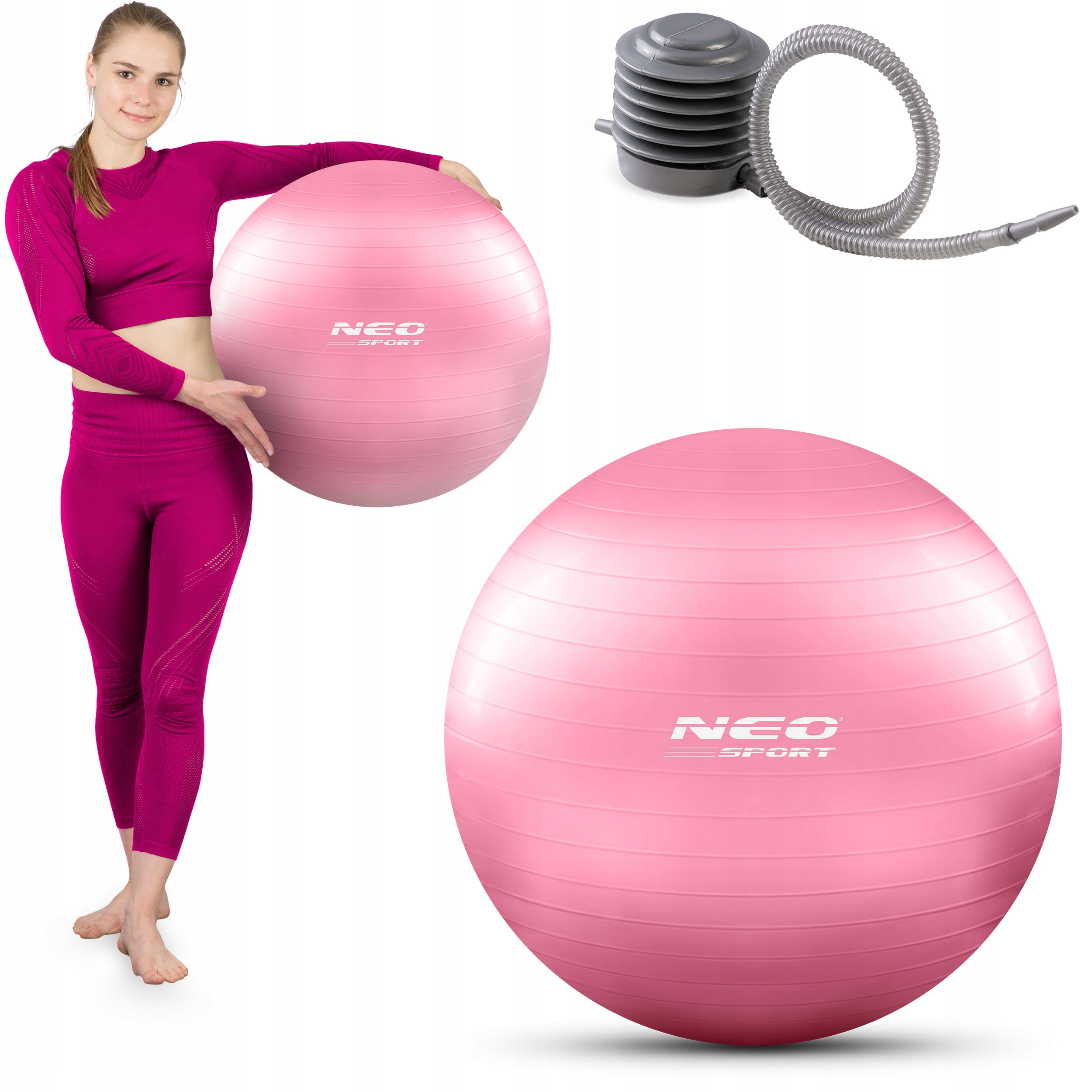 

Piłka Do Ćwiczeń Fitness 55cm Rehabilitacja Pompka