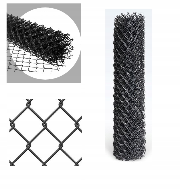 SIATKA ogrodzeniowa POWLEKANA ANTRACYT 2m wys 10m