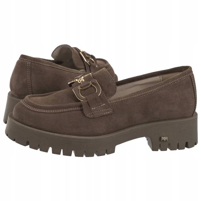 Dámské semišové mokasíny Karino Hnědé 5260/015-P