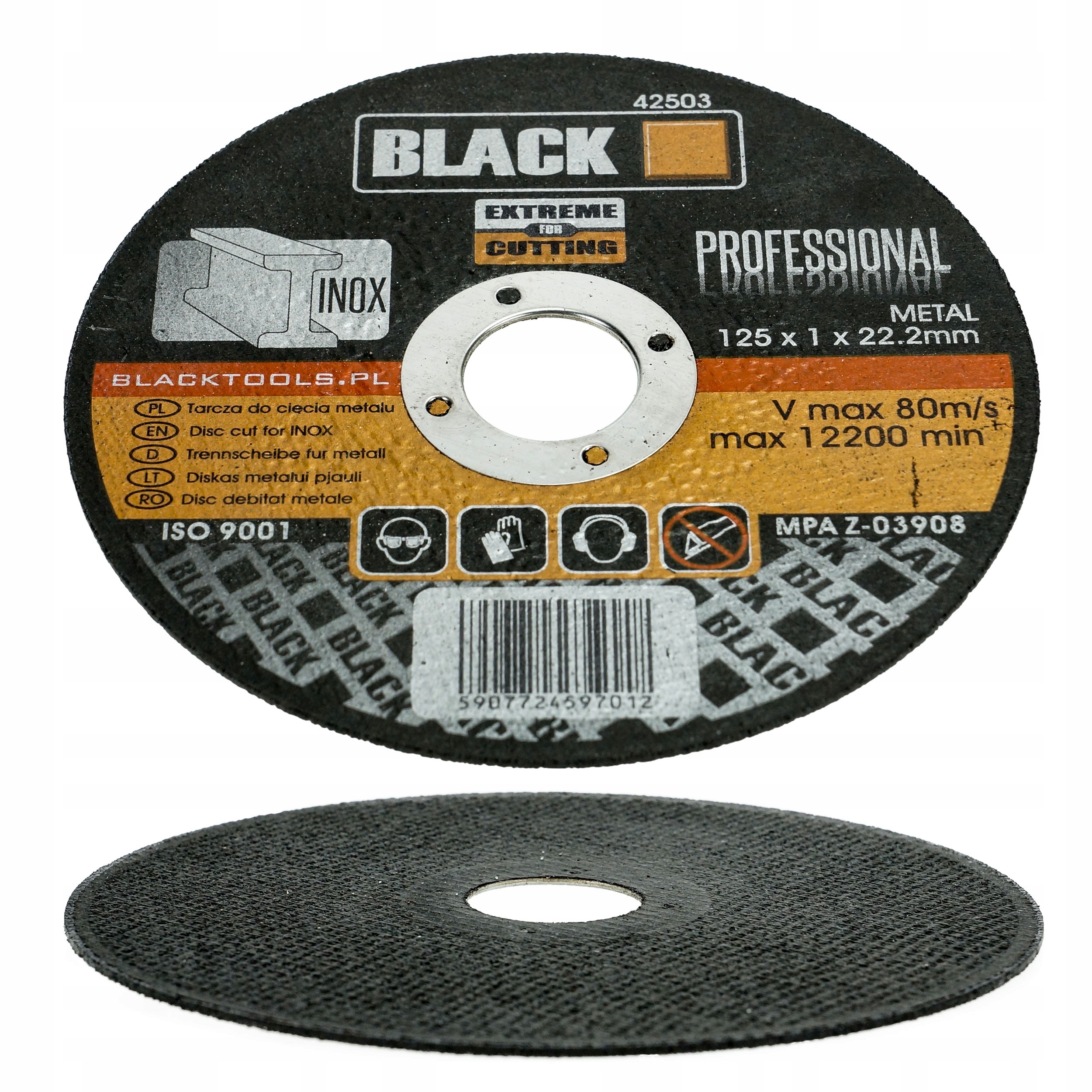 DISC PENTRU TĂIEREA METALULUI 125 MM 50 BUC LAME Marca Negru