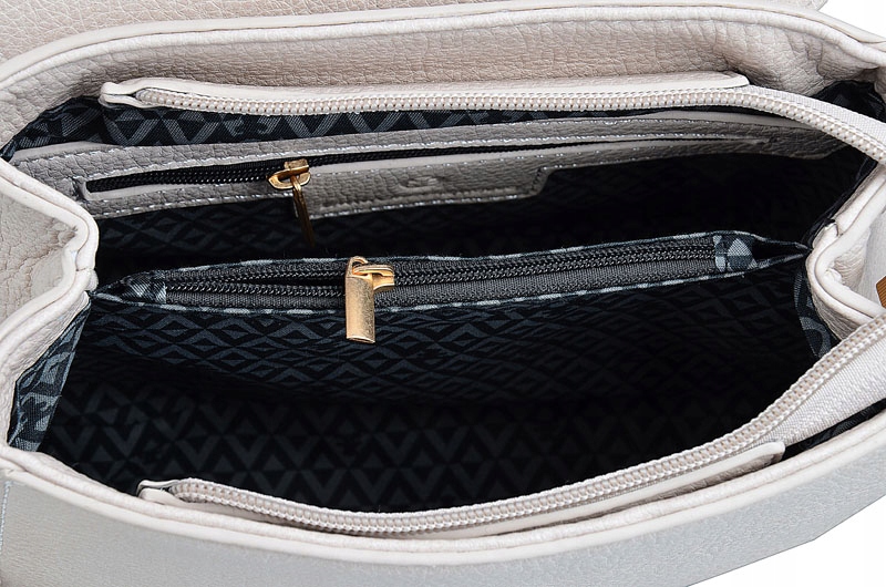 LuluCastagnette MODNA Torebka Damska KUFEREK do ręki NA RAMIĘ z paskiem Cechy dodatkowe kieszonka na telefon