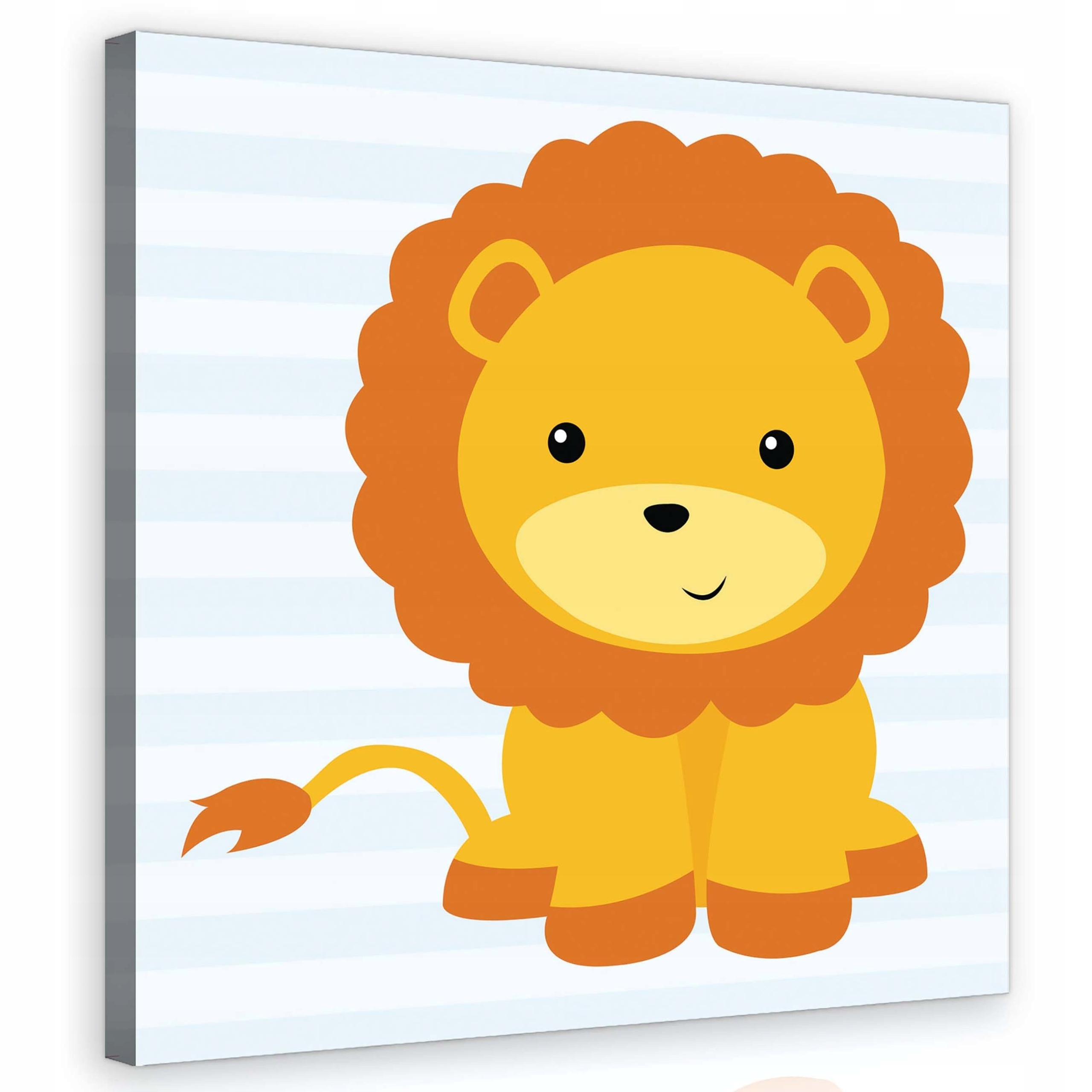 Obraz 80x80 Sladký lev animovaná pohádka dětský hravý s usměvavými pruhy